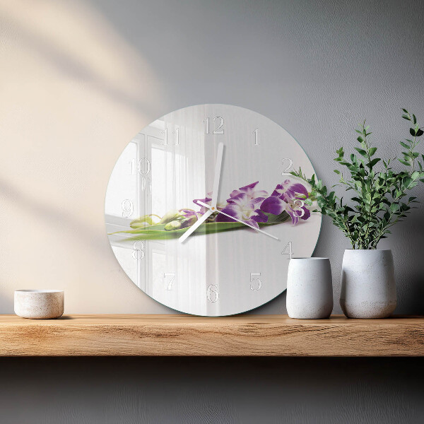 Round wall clock Flowers