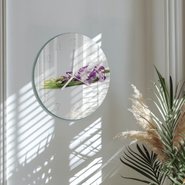 Round wall clock Flowers