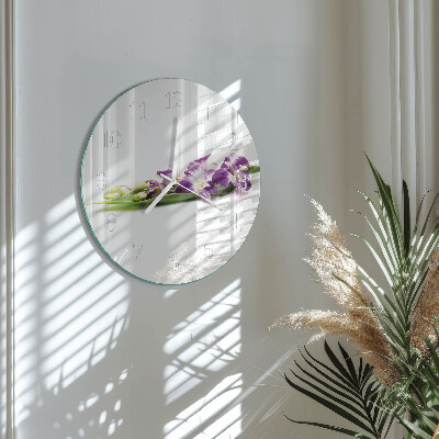 Round wall clock Flowers