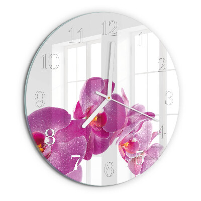 Round wall clock Orchid