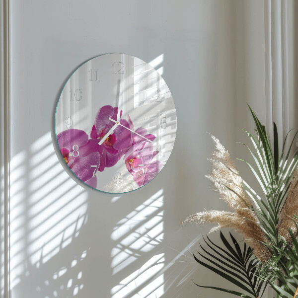 Round wall clock Orchid