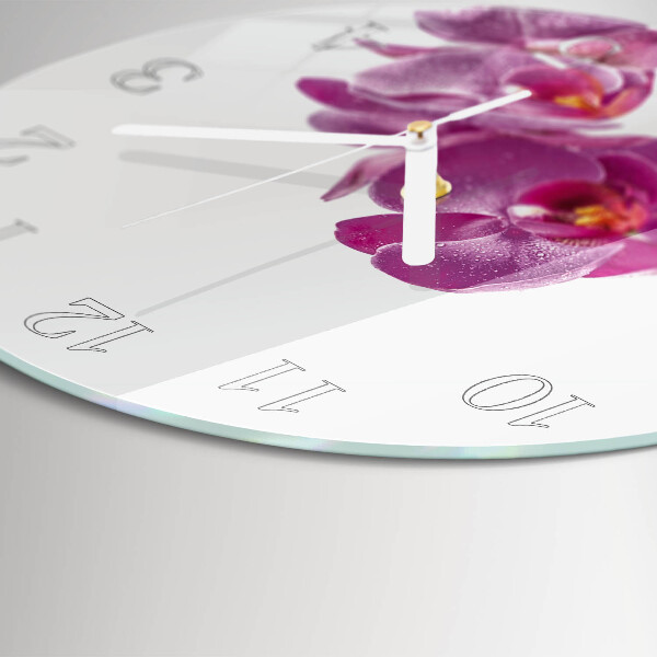 Round wall clock Orchid
