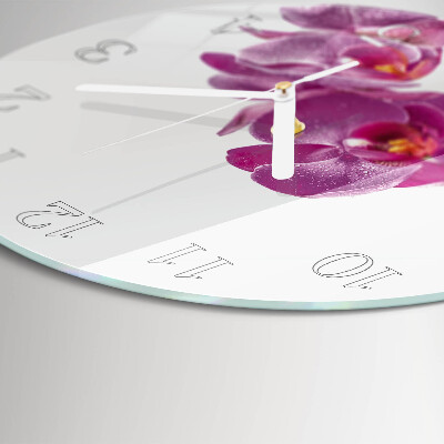 Round wall clock Orchid