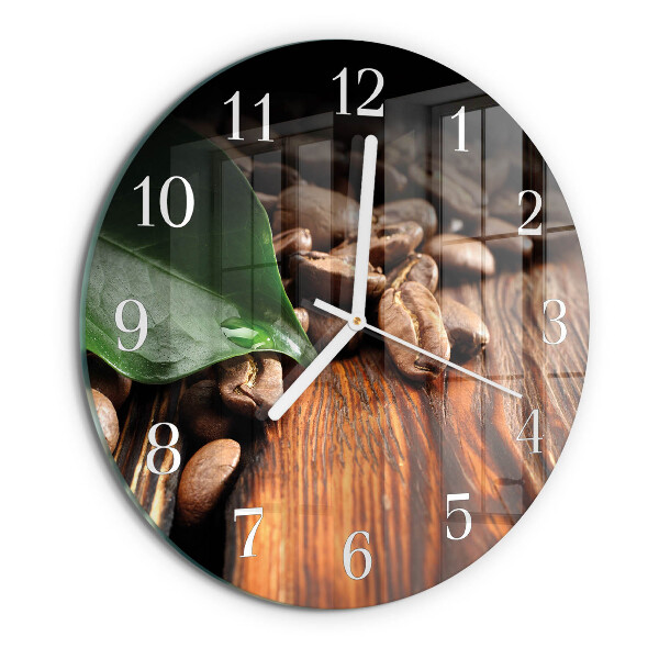 Round wall clock Coffee Beans