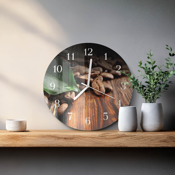 Round wall clock Coffee Beans