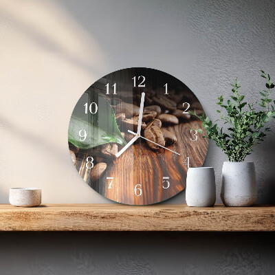 Round wall clock Coffee Beans