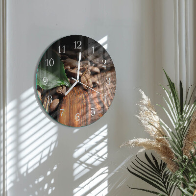 Round wall clock Coffee Beans