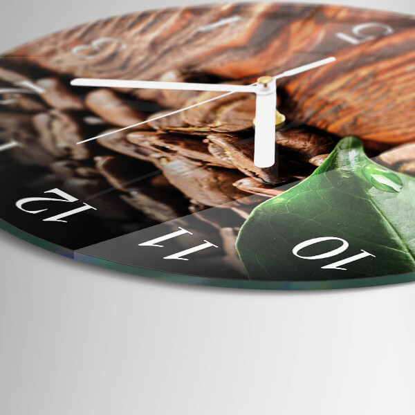 Round wall clock Coffee Beans