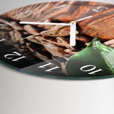 Round wall clock Coffee Beans