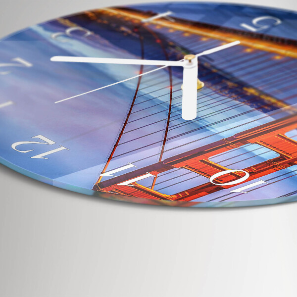 Round wall clock Golden Gate