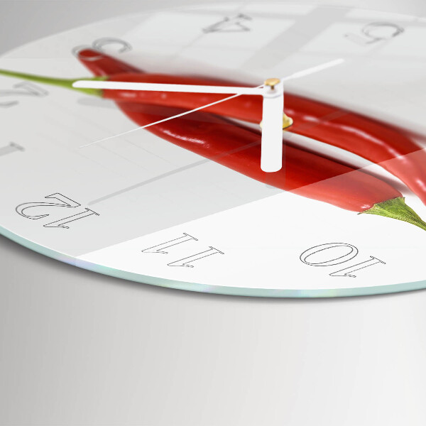 Round wall clock Chili pepper