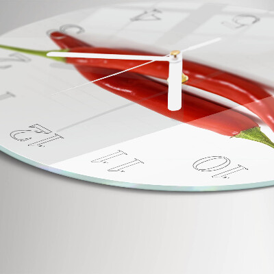 Round wall clock Chili pepper
