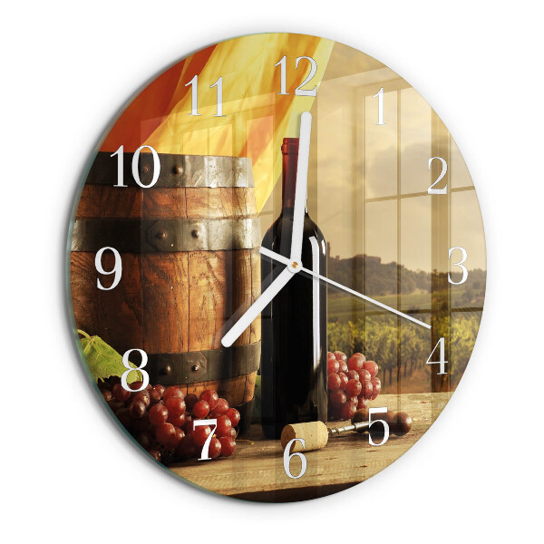 Round wall clock Wine Barrel