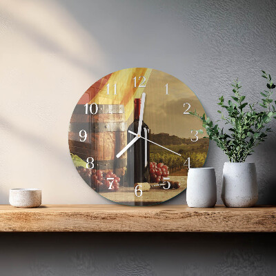Round wall clock Wine Barrel