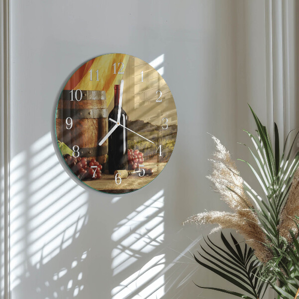 Round wall clock Wine Barrel
