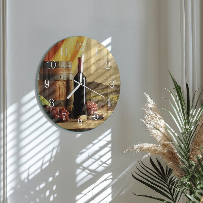 Round wall clock Wine Barrel