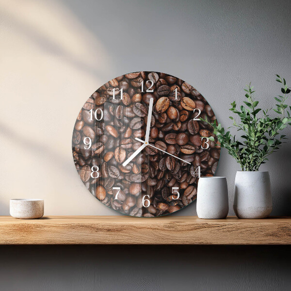 Round wall clock Coffee Beans