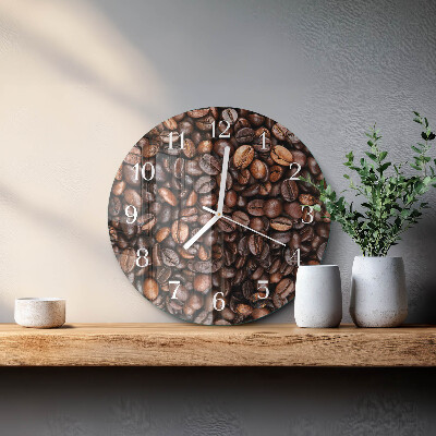 Round wall clock Coffee Beans