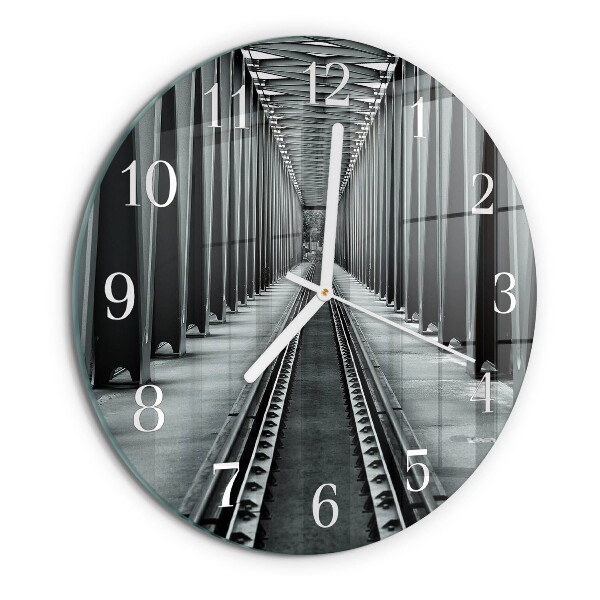 Round wall clock Railway Tracks