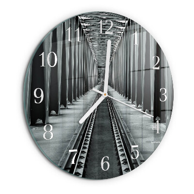 Round wall clock Railway Tracks