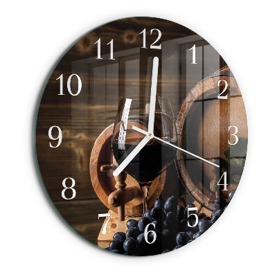 Round wall clock Wine Barrel