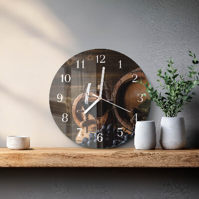 Round wall clock Wine Barrel
