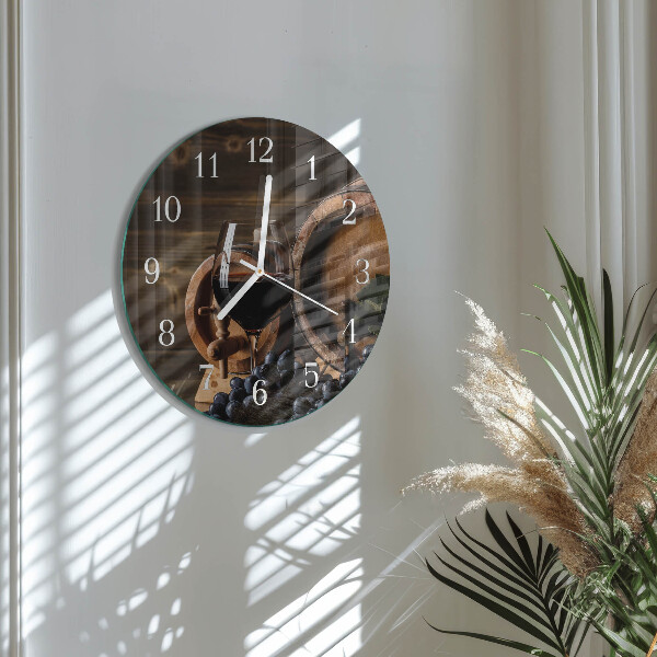 Round wall clock Wine Barrel
