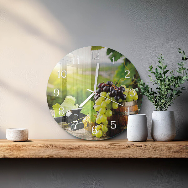 Round wall clock Grape Wine