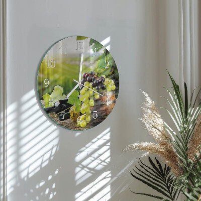 Round wall clock Grape Wine