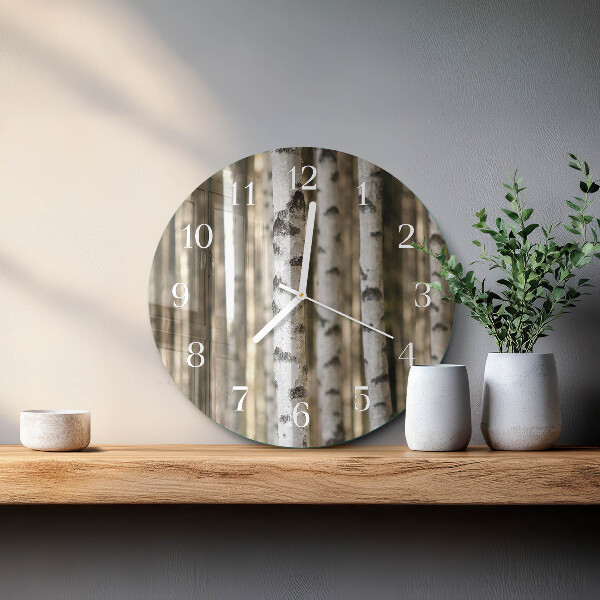 Round wall clock Birches