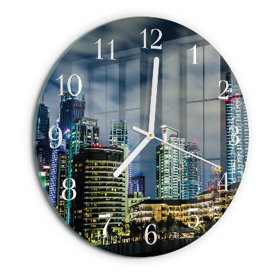 Round wall clock Night on the Town