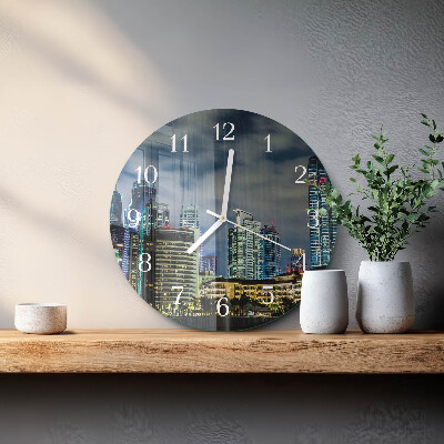Round wall clock Night on the Town