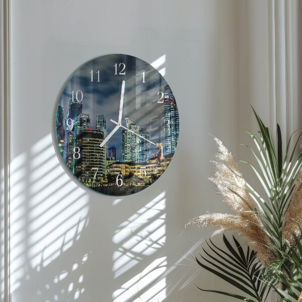 Round wall clock Night on the Town