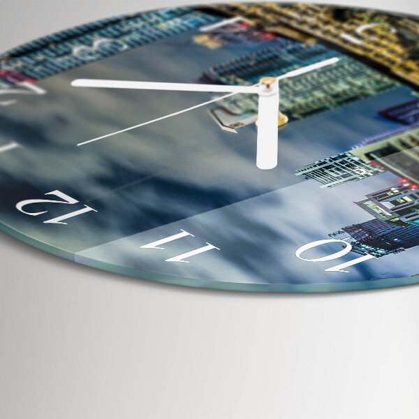 Round wall clock Night on the Town