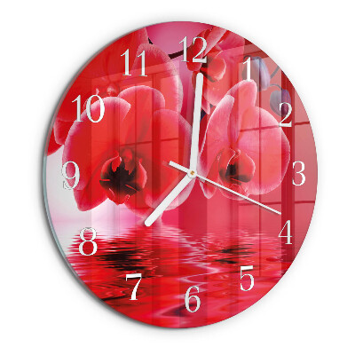 Round wall clock Orchid