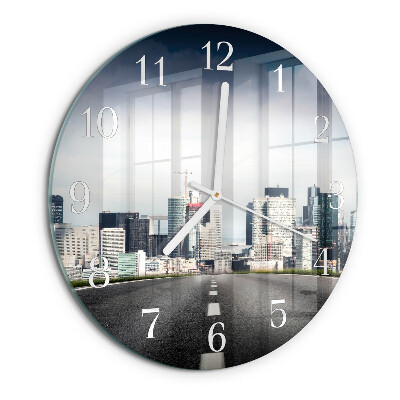 Round wall clock Road City