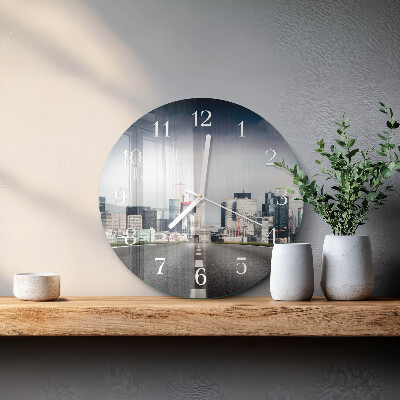 Round wall clock Road City