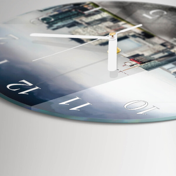Round wall clock Road City