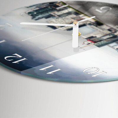 Round wall clock Road City