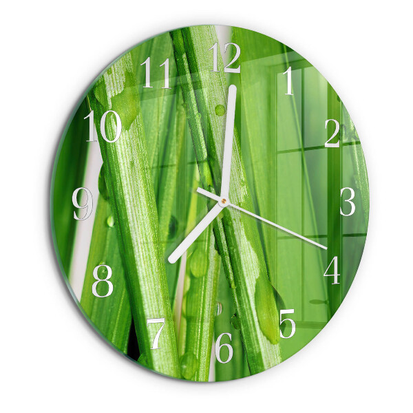 Round wall clock Grass