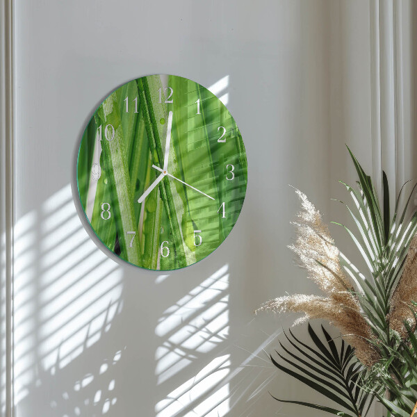 Round wall clock Grass