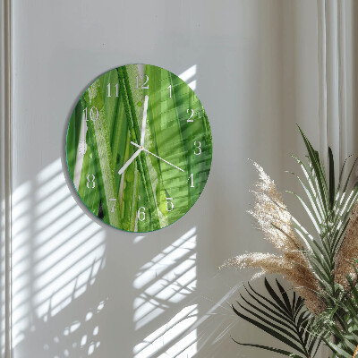Round wall clock Grass