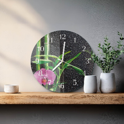 Round wall clock Bamboo Spa