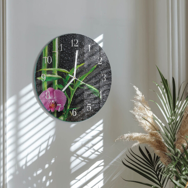 Round wall clock Bamboo Spa