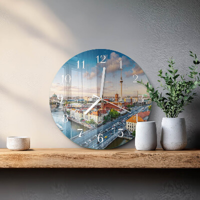 Round wall clock City River