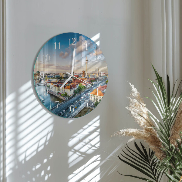 Round wall clock City River