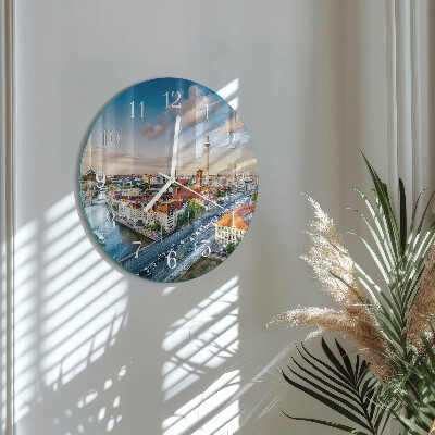 Round wall clock City River