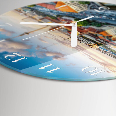 Round wall clock City River