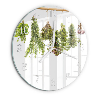 Round wall clock Herbs