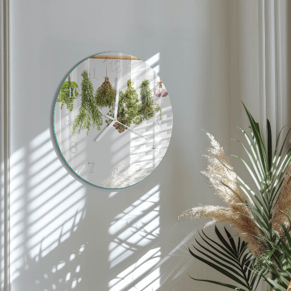 Round wall clock Herbs